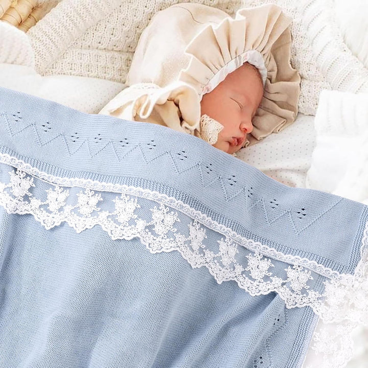 Booulfi Babydecke Junge Mädchen Kleinkind Kleinkind weich Swaddle Empfangen Stricken Baumwolldecke N