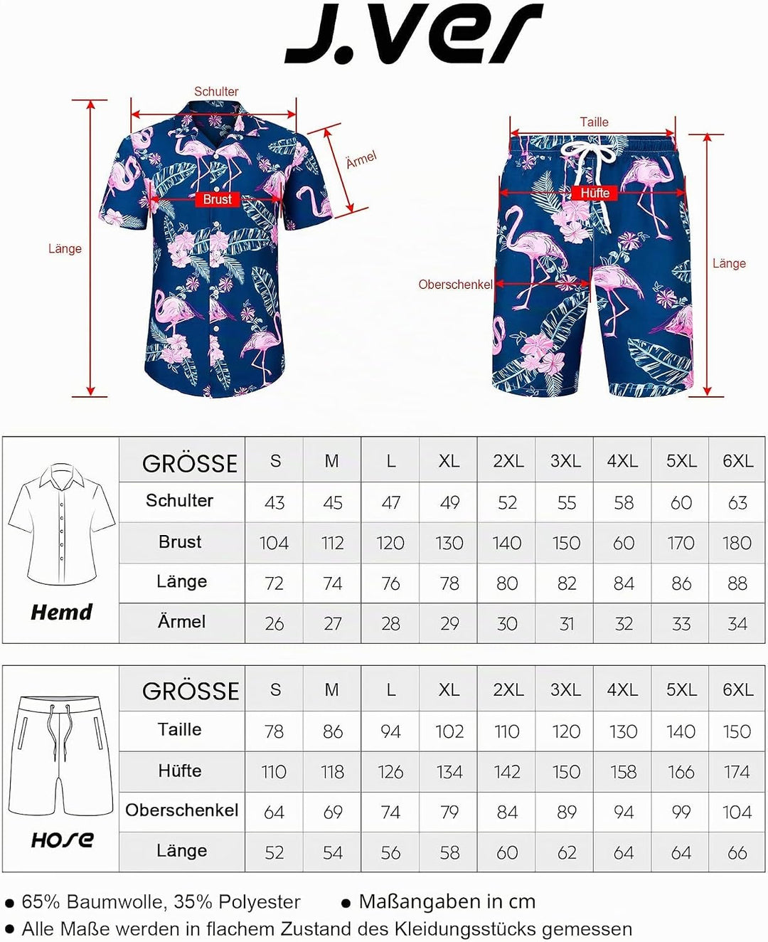 Herren Hawaiihemd Kurzarm Party Hemd Casual Flamingo Floral Strandhemd Bügelfrei Button Down Kurzarm