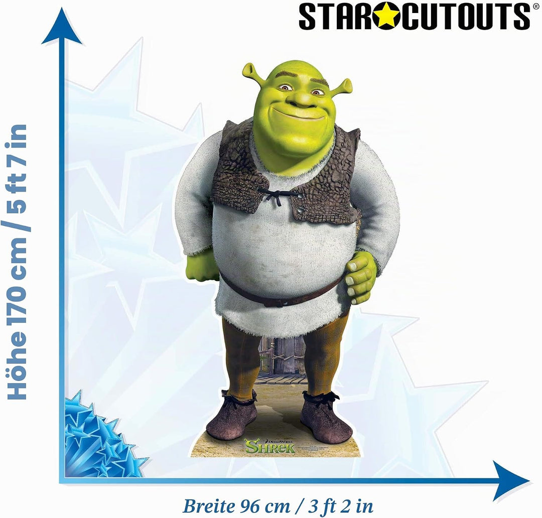 Star cutouts STSC785 Shrek Pappaufsteller in Lebensgrösse, Einfarbig, Lifesize