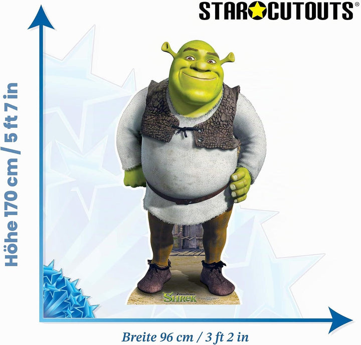 Star cutouts STSC785 Shrek Pappaufsteller in Lebensgrösse, Einfarbig, Lifesize