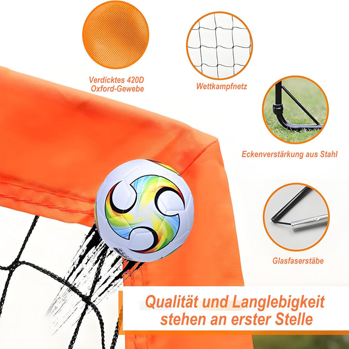 Tragbares Fussballtor, Fussballtraining, Fussballtrainingsgeräte für Jugendliche mit tragbarem und l