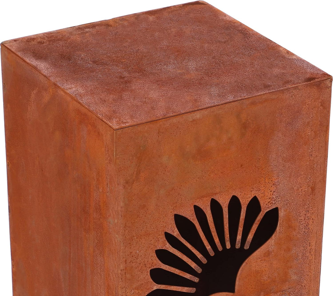 KOTARBAU® Satz Edelrost Dekosäulen Blumensäule Podest Ecorost Gartendeko für den Garten Hauseingang