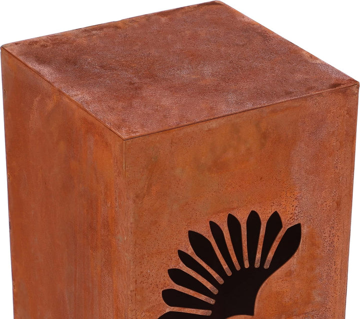 KOTARBAU® Satz Edelrost Dekosäulen Blumensäule Podest Ecorost Gartendeko für den Garten Hauseingang