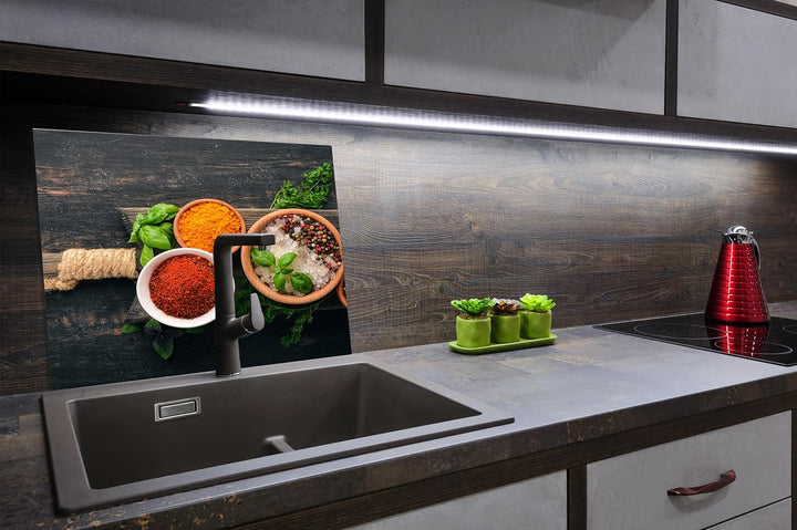 SmartDecoration Herdabdeckplatte Ceranfeldabdeckung aus Glas 60x52 cm Einteilig Motiv "Vorstand" Sch
