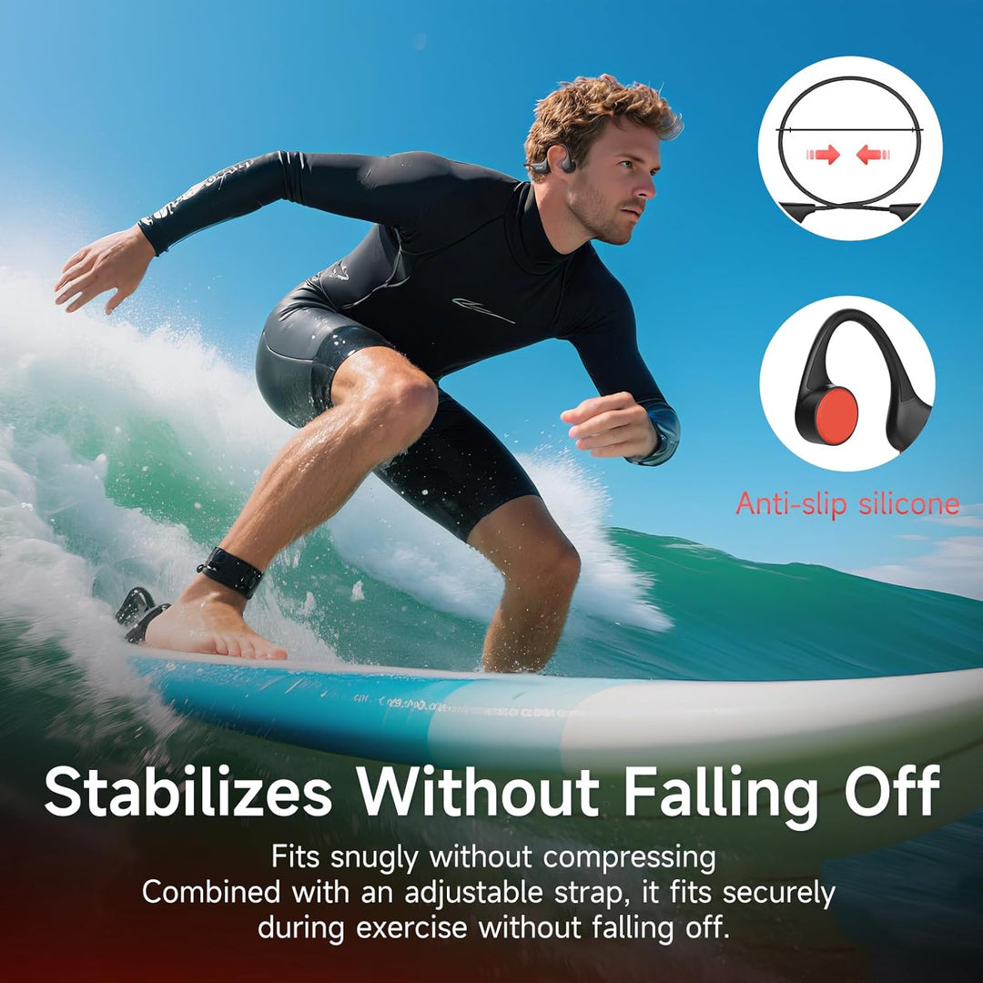 IFECCO Kopfhörer Schwimmen, Knochenschall Kopfhörer Bluetooth 6.0, IP68 wasserdichte Open Ear Kopfhö