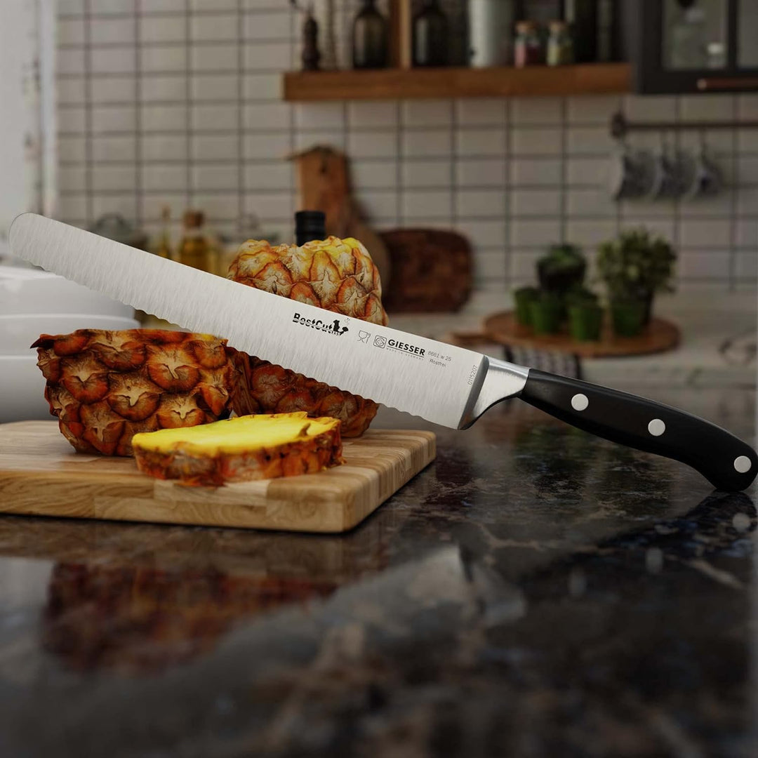 GIESSER seit 1776 - Made in Germany - scharfes Universalmesser geschmiedet 25 cm Wellenschliff BestC