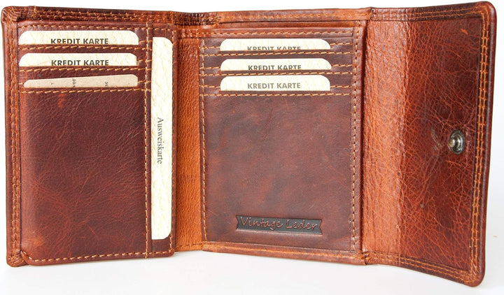 RFID braun Lederbrieftasche Bull Burry ganz aus starkem echtem Rindsleder