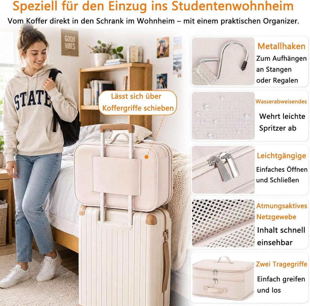 SUGODA Koffer Organizer, 5 Schichten Packing Cubes, Compression Organizer Packing, Camping Hängend,