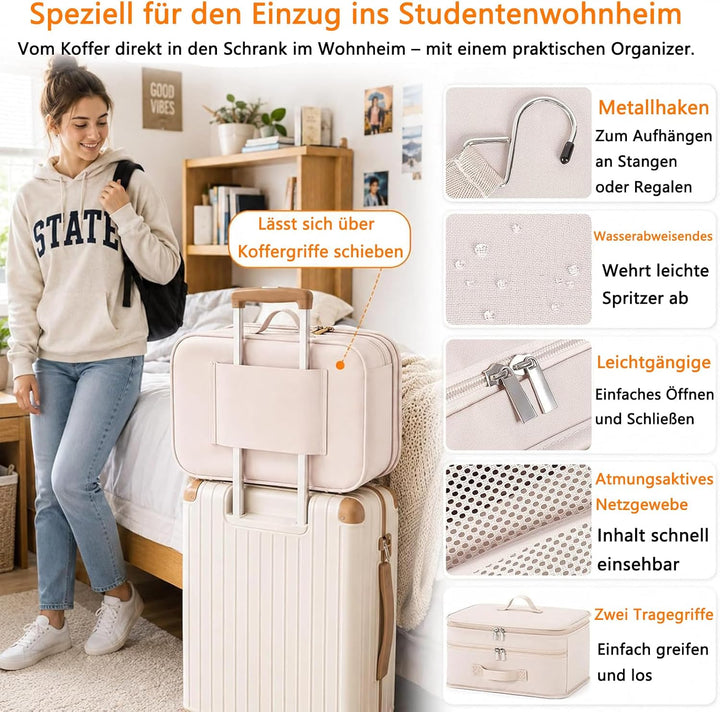 SUGODA Koffer Organizer, 5 Schichten Packing Cubes, Compression Organizer Packing, Camping Hängend,