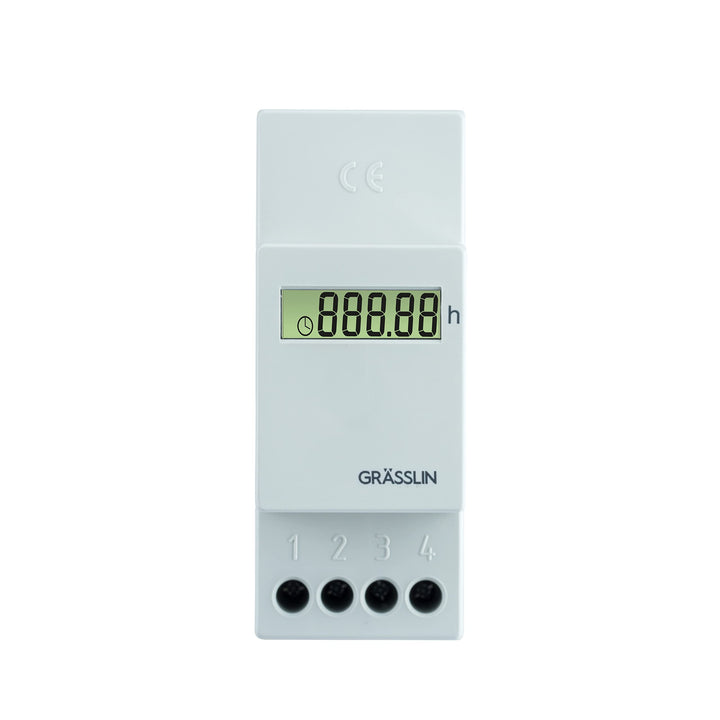 GRÄSSLIN 05.25.0007.1 taxxo 9403 HS - digitaler Betriebsstundenzähler I 2TE I Stundenzähler I Synchr