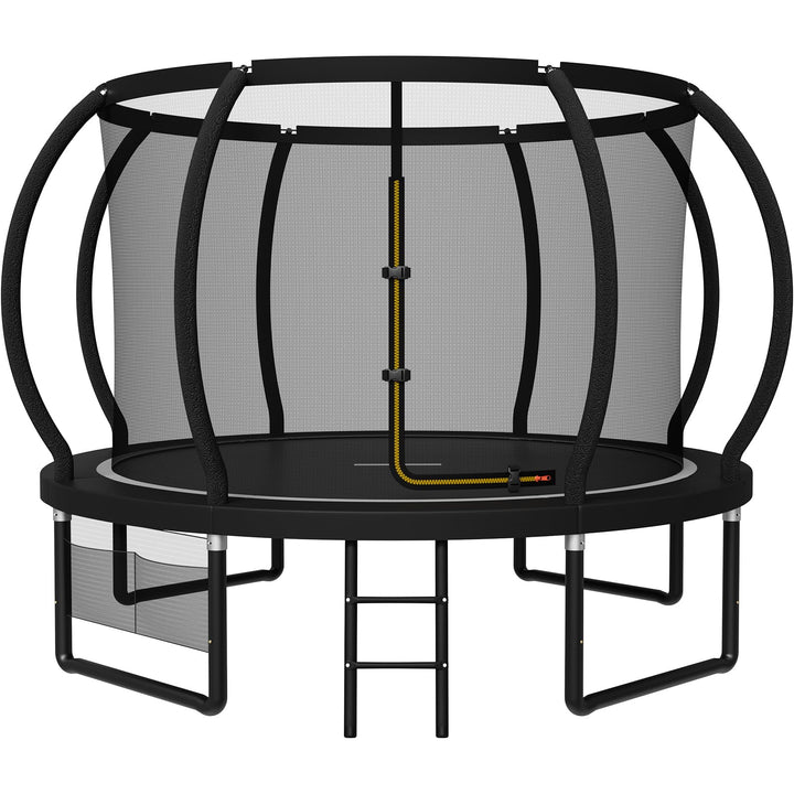 JUMMICO Trampolin Outdoor Ø 228/305/366cm mit Schutznetz und Leiter, GS-geprüftes Freizeit-