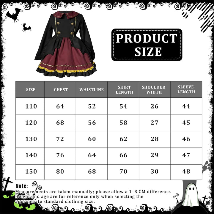 Zauberer Cosplay Kostüm, 4 Stück Magier Kostüm für Mädchen und Damen, Zauberer Outfit Set mit Lolita