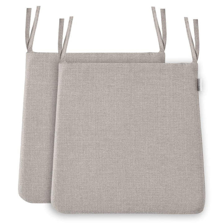 BALCONY &amp; FALCON Trapezförmige Sitzkissen mit Bindebänder in Beige 2er Set: 38– 42 cm grosse Sitzpol