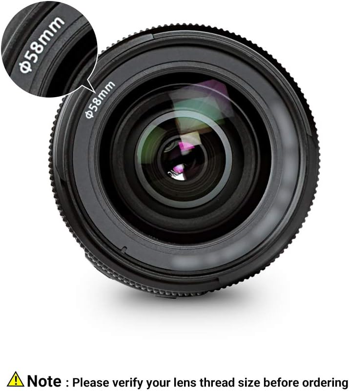 JJC 58 mm Variabler Sternfiltersatz (4 Punkte, 6 Punkte und 8 Punkte) Kompatibel mit Canon EOS 90D 8