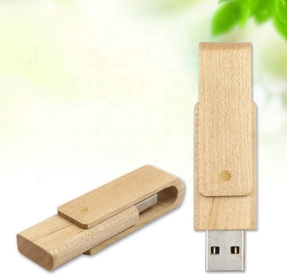 Anloter USB-Sticks aus Holz, 5 Stück, Walnussholz, Daumenlaufwerke, High Speed 2.0 für Daten-Speiche