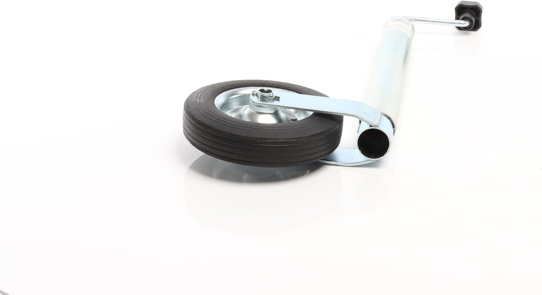 Wiltec automatisches Anhänger Stützrad mit 453 kg Stützlast ø60 mm, Bugrad mit Kurbel, Anhängerrad,