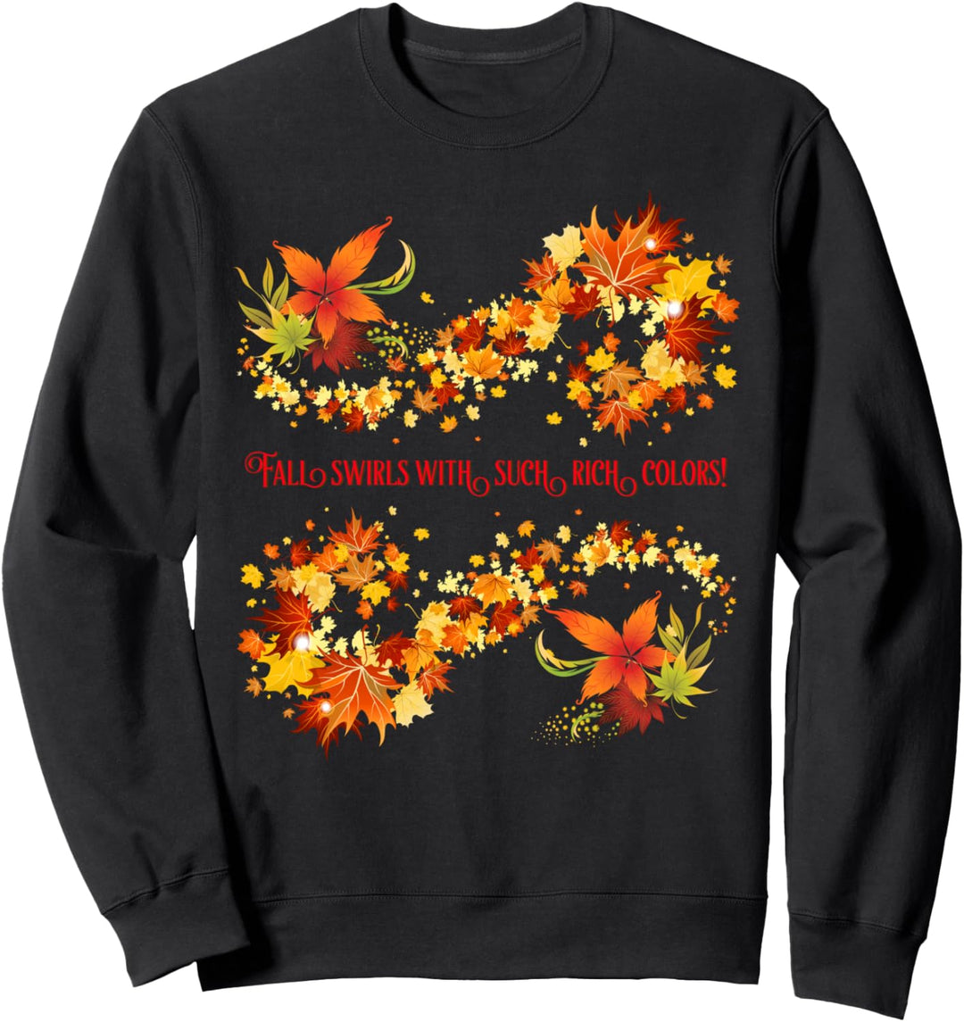 Herbstblätter wirblen in satten Ferben Sweatshirt