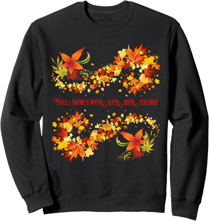 Herbstblätter wirblen in satten Ferben Sweatshirt