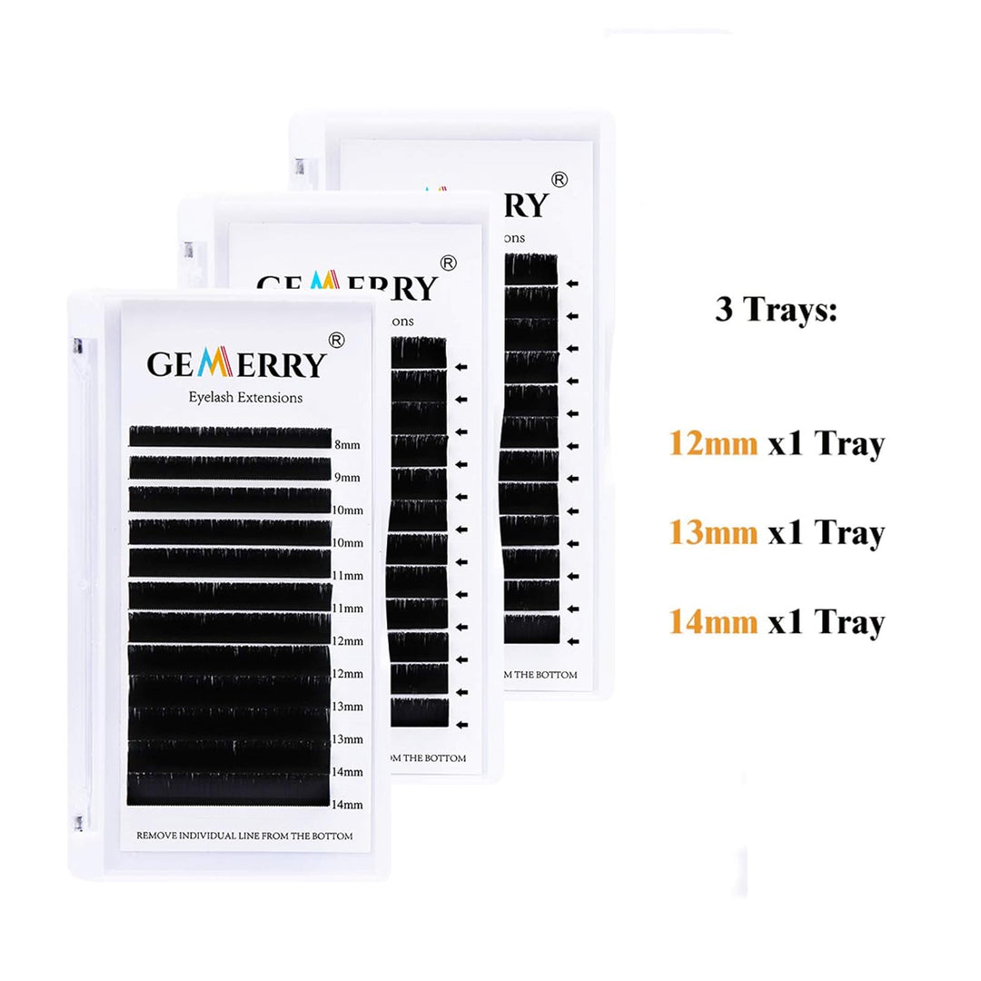 3x Selbstfächernde Volumen Wimpern 0,07 D curl 12mm 13mm 14mm Easy Fan Lashes 2D 3D 6D 10D Wimpernve