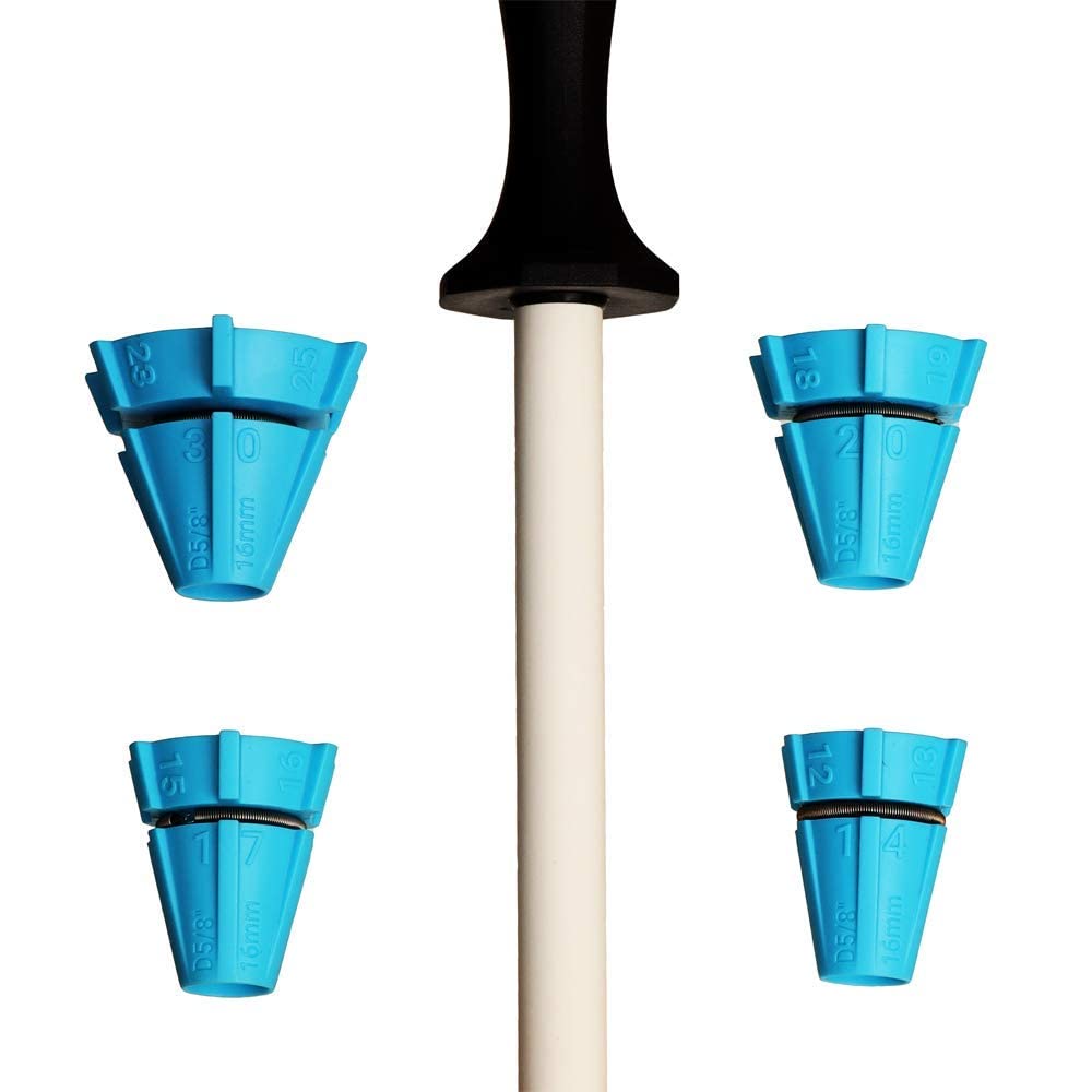 HXT Keramik-Schleifstab und Winkelführungen, 27,9 cm, bruchfest Weiss/Opulenter Garten, Weiss/Opulen