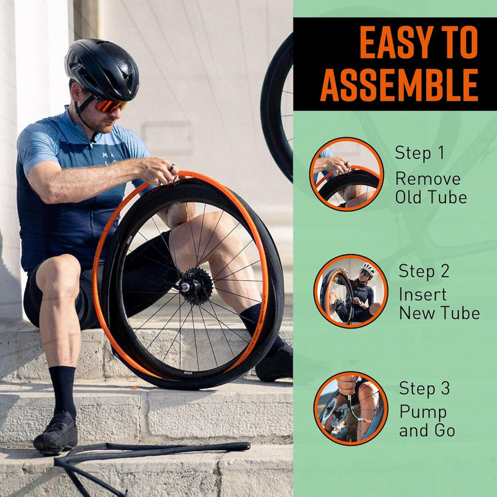 Tubolito Road 700C x 18-32mm Tube | Light, Strong & Compact | Rim & Disc Brake Compatibility | 2X Pu