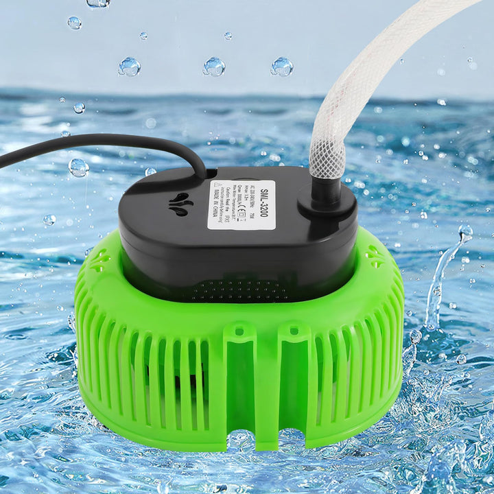 Tauchpumpe Schmutzwasser, 75W Poolabdeckungspumpe (Grün) | max Förderhöhe 3.2m, max. Fördermenge 300