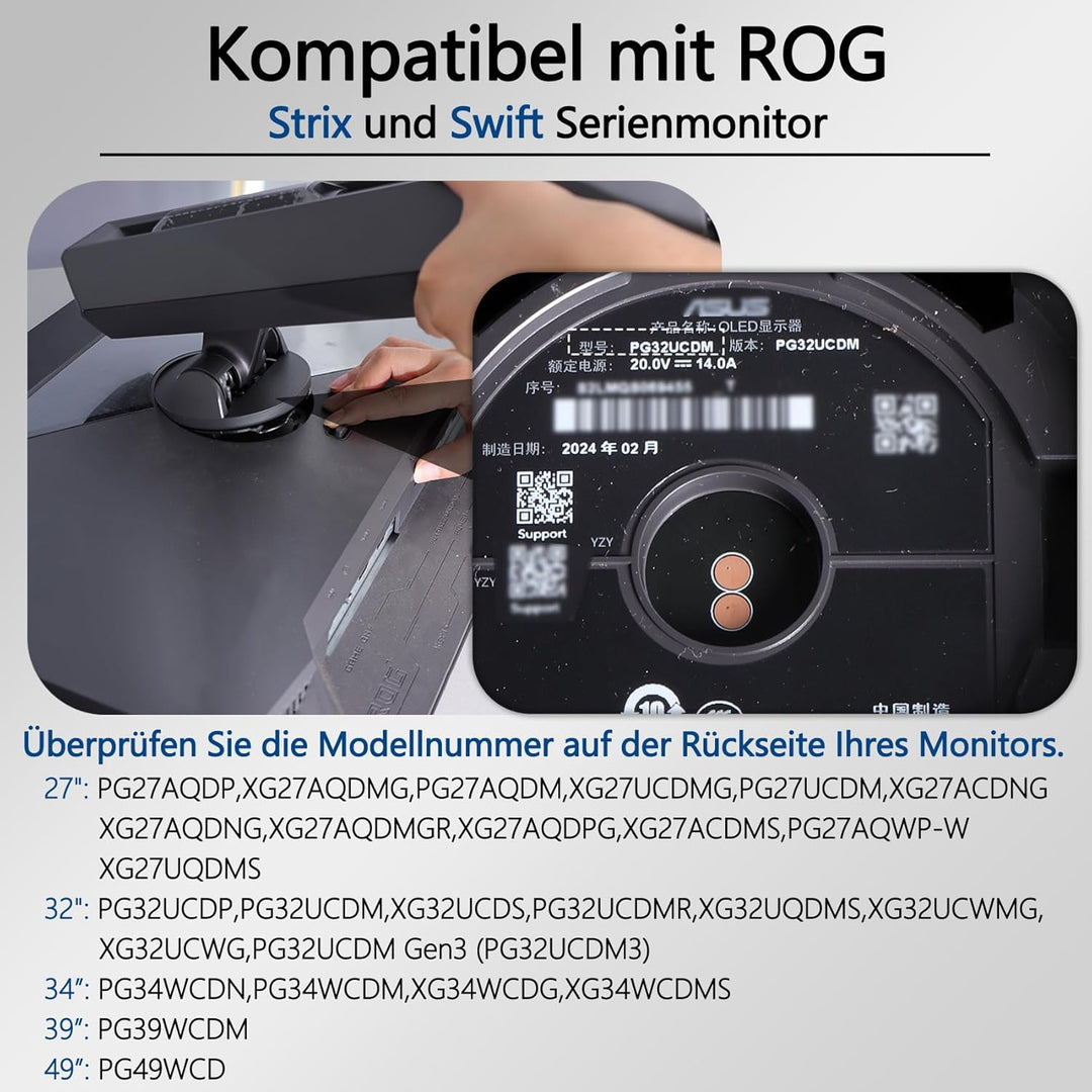 Originaler PG27AQDP VESA-Adapter kompatibel mit ASUS ROG XG27UCDMG,PG27UCDM,XG27ACDNG,XG27AQDNG,XG27