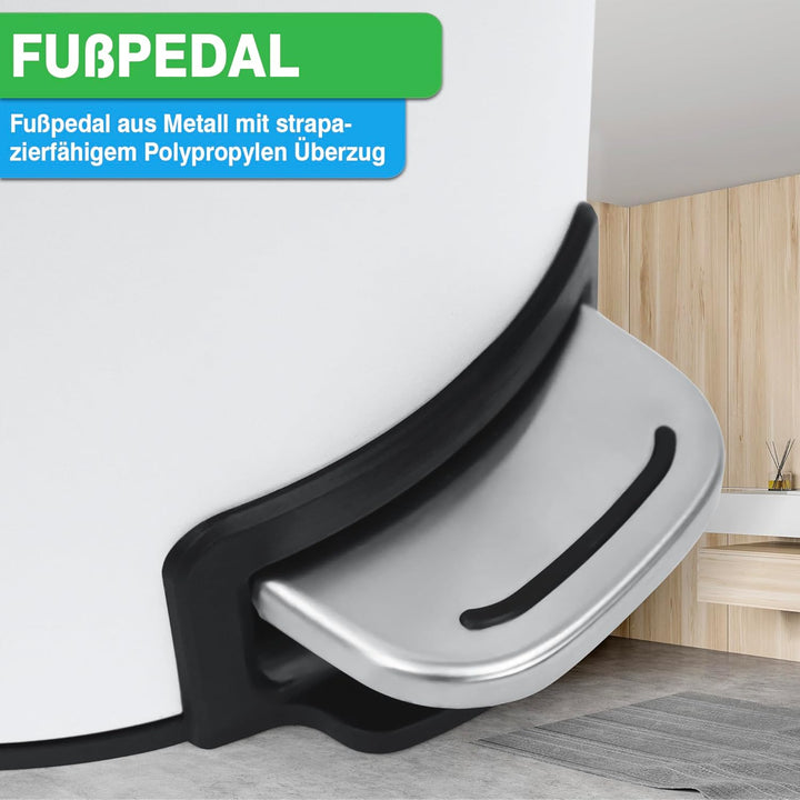 YourCasa Mülleimer Bad [5L] aus Edelstahl für Badezimmer [Softclose] - Badmülleimer Klein - Kosmetik