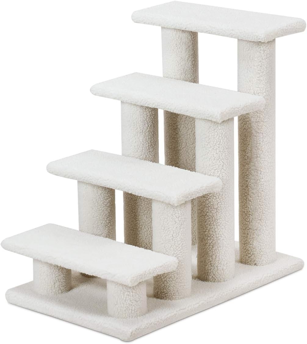 GOPLUS Tiertreppe Beige, Haustiertreppe Katzentreppe Hundetreppe Kletterbaum Katzenkratzbaum Spielba