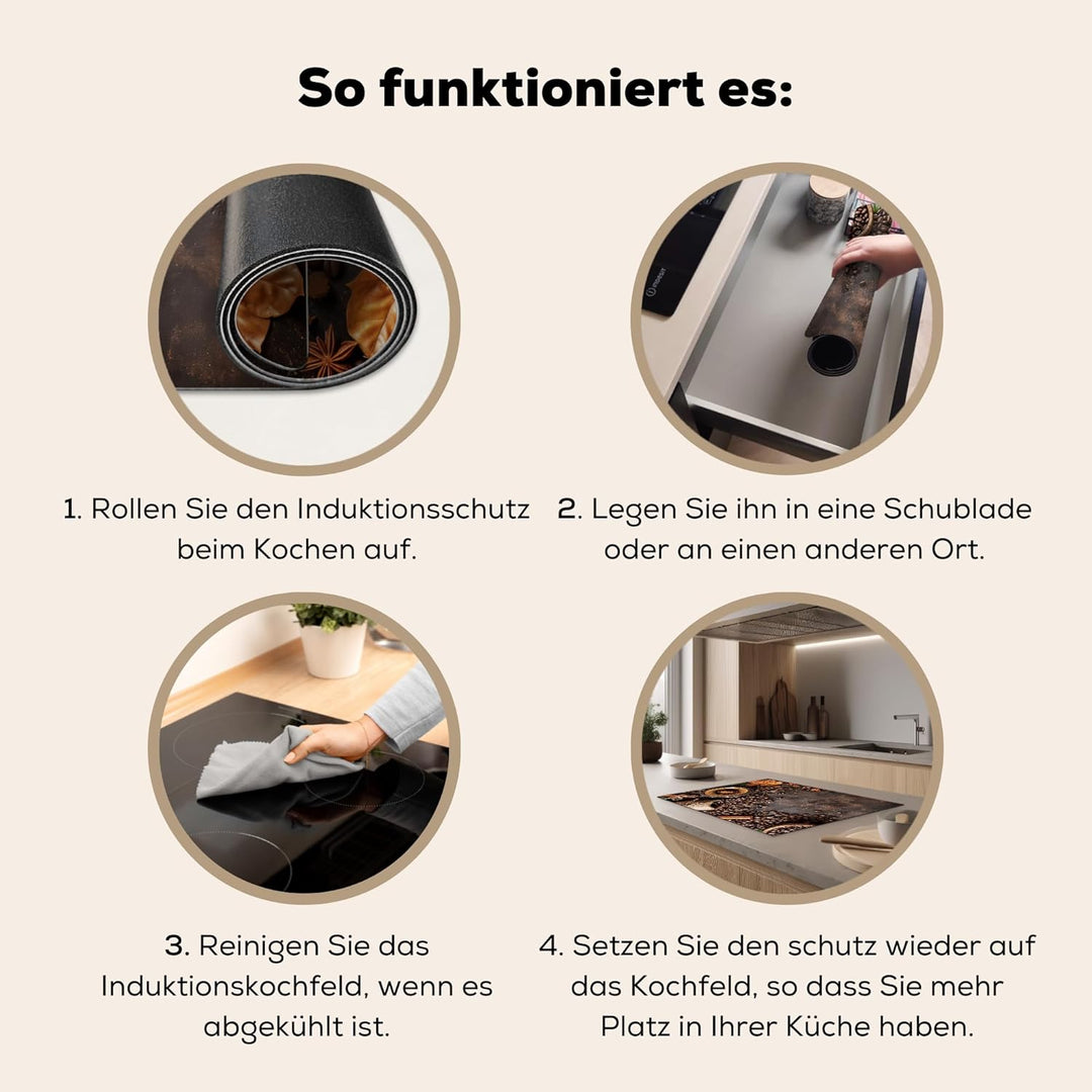 KitchenYeah© Herdabdeckplatte Einteilig Abdeckplatten Cerankochfeld Abdeckung Ceranfeld Herdplattena