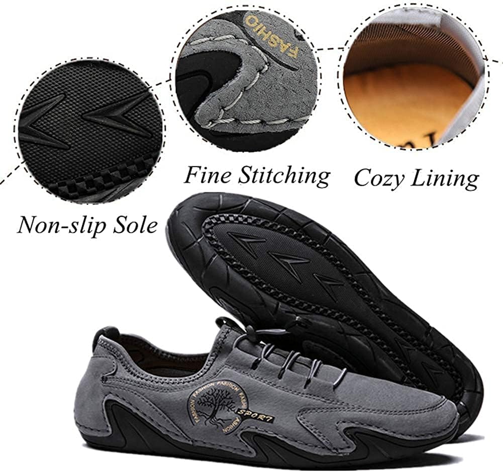 Asifn Mokassins Herren Schwarz Wildleder Fahrschuhe Sommer Outdoor Anti-Rutsch Atmungsaktiv Weich Fr