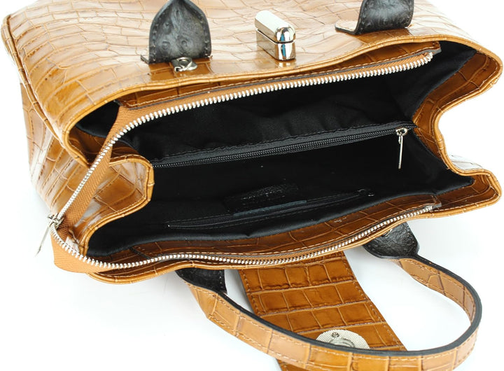 Belli Echt Leder Handtasche italienische Damen Ledertasche Umhängetasche Henkeltasche in Glattleder,