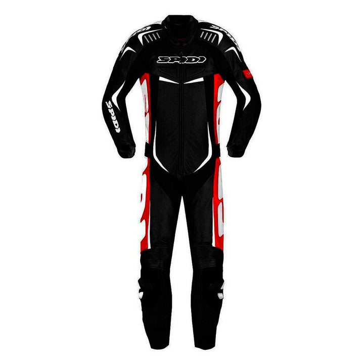 Spidi Track Wind Pro 1-Teiler Motorrad Lederkombi 50 Schwarz/Weiss/Rot