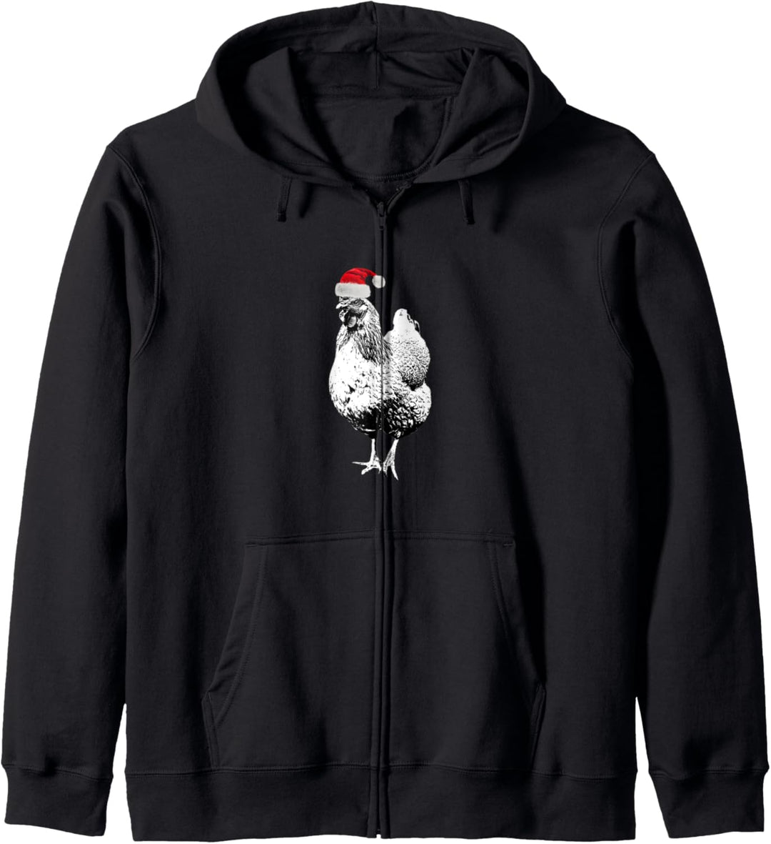 Chicken In Santa Hat Lustige Weihnachten Kapuzenjacke