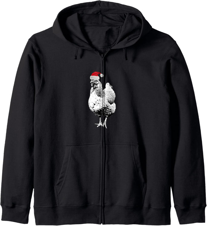 Chicken In Santa Hat Lustige Weihnachten Kapuzenjacke
