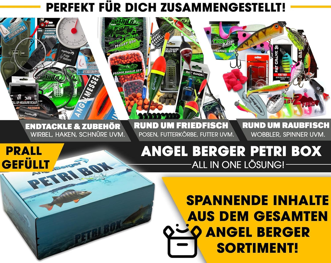 Angel-Berger Petri Box Angelbox Promo Box Geschenk Angelzubehör Angelsets