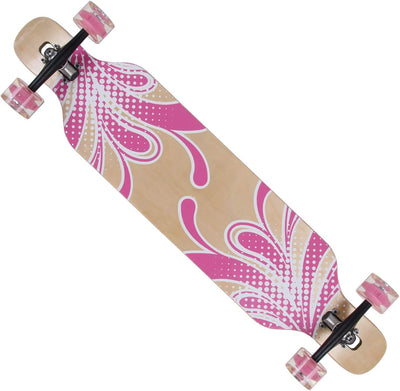 FunTomia Longboard mit 3 Flex Stufen Drop Through Cruiser Komplettboard Mach1 Speed Kugellager T-Too