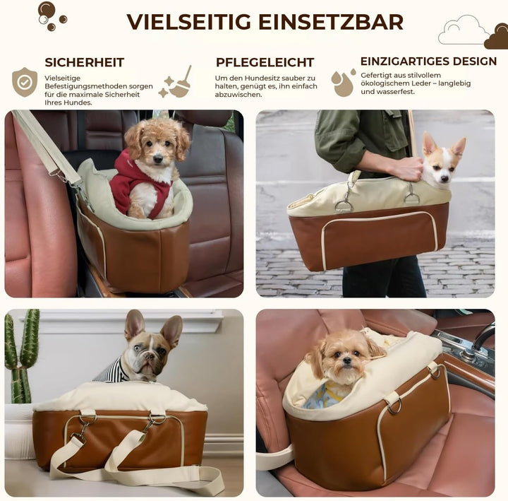 Autositz für kleine Hunde auf der Armlehne