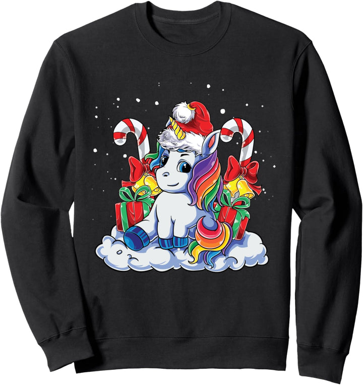 Einhorn Weihnachten Unicorn Schnee Süsses Kinder Einhorn Sweatshirt