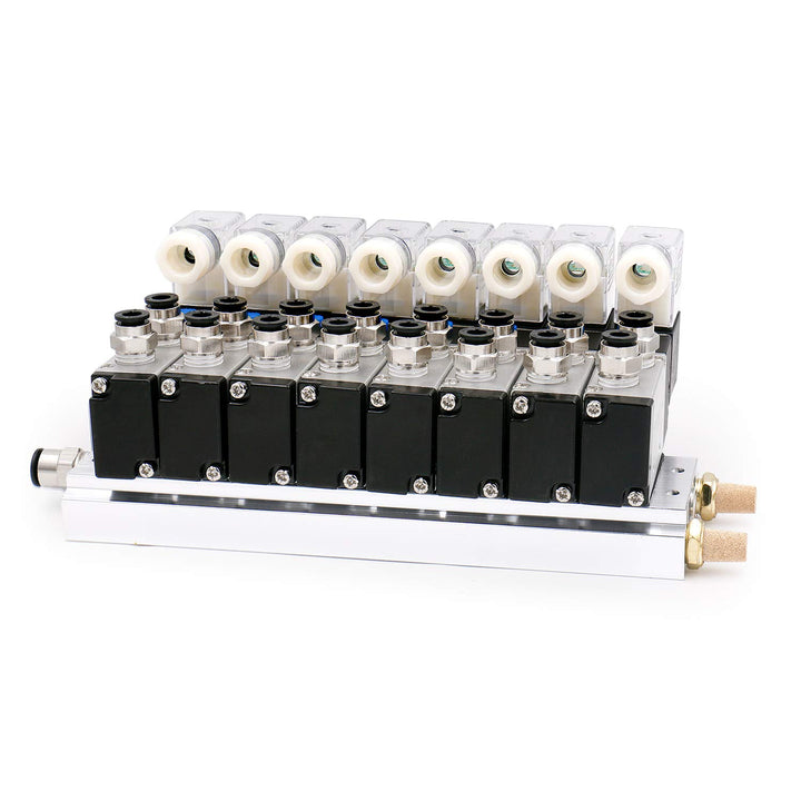 Heschen Integriertes Magnetventil mit 8 Fächern, 4V210-08, DC24V, PT1/4'', 5-Wege 2 Positionen, mit