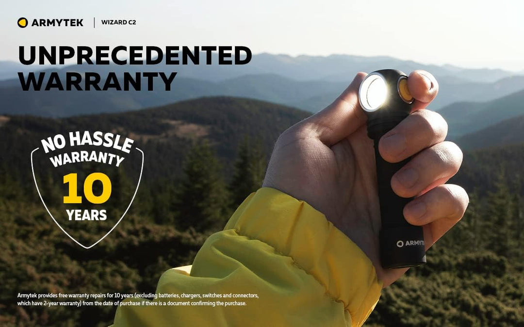 Armytek Neu Stirnlampe Wizard C2 v4 Warmweiss 1120 Lumen LED Taschenlampe Magnet USB Aufladbarer