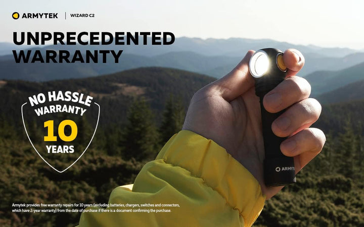 Armytek Neu Stirnlampe Wizard C2 v4 Warmweiss 1120 Lumen LED Taschenlampe Magnet USB Aufladbarer