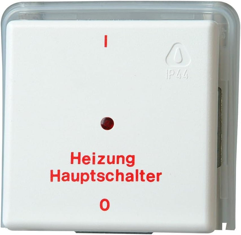 Kopp Standard Unterputz Feuchtraum Heizungs-Hauptschalter, UP FR, IP44, arktis-weiss, 627302086 Heiz