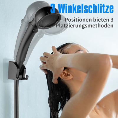 JONKEAN Duschbrause Halterung, Verstellbarer Handbrause Halterung Ohne Bohren, Stark Haftender Dusch