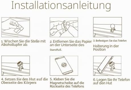 aokway Magnet Handyhalterung Auto – Lustige Mad Hatter Figur KFZ Handyhalter, 360° drehbar, Armature
