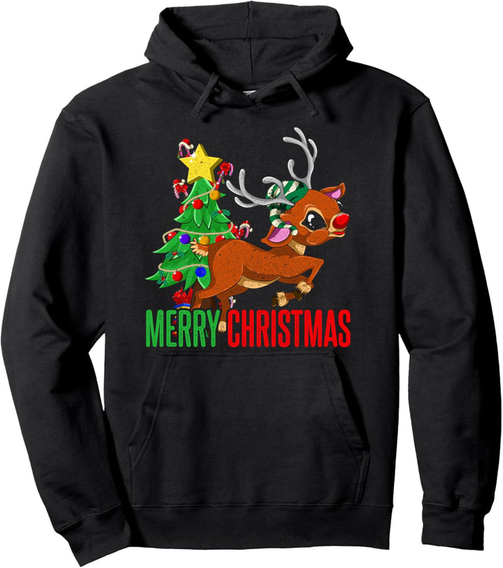 Weihnachts Rentier Pajama Geschenk Weihnachten Pullover Hoodie