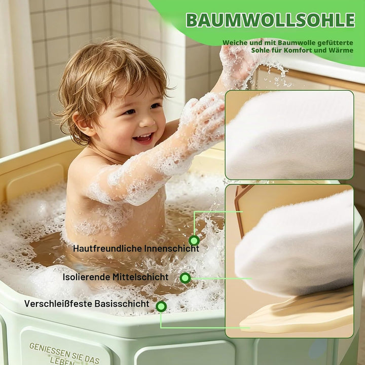 Faltbare badewanne Kinder, tragbare Badewanne, grosse Kleinkinderbadewanne für Baby von 0-5 Jahren,