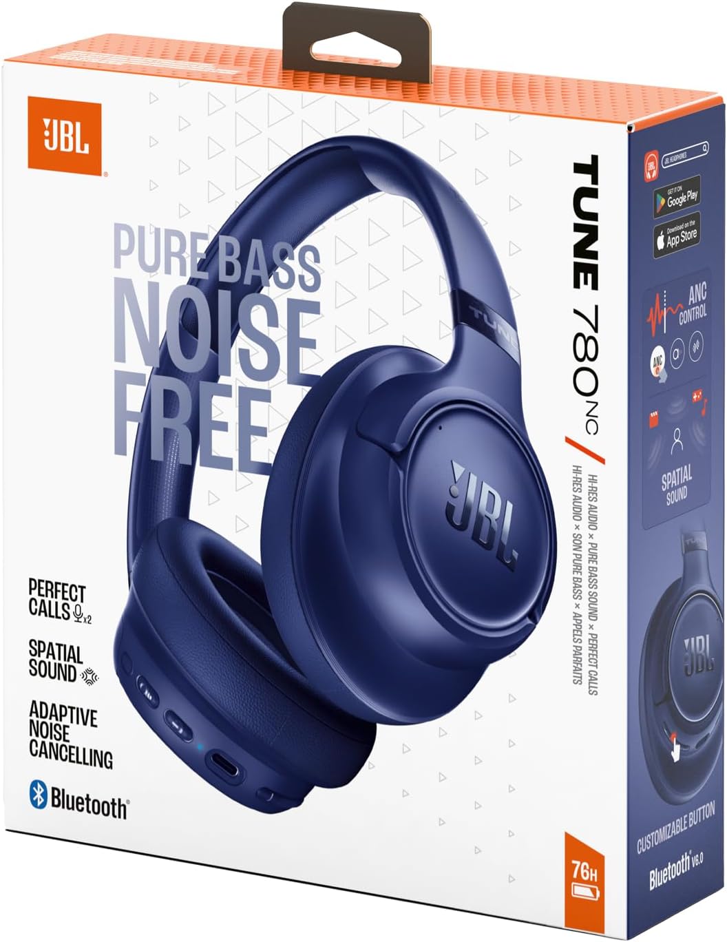 JBL Tune 780 NC Kabellose Over-Ear-Kopfhörer mit adaptivem Noise-Cancelling, Smart Ambient, Bis zu 7