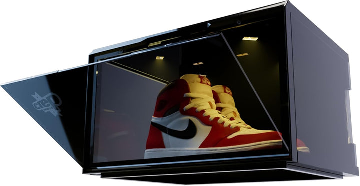 Crep Protect Transparente Schuhbox mit LED - Crates 3.0 Stapelbare Sneaker Aufbewahrungsbox mit Magn