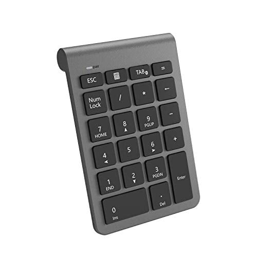 Cateck Ziffernblock Bluetooth, Nummernblock Numpad Bluetooth Ziffernblock mit 22 Tasten und Mehreren
